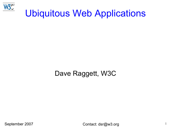 ubiquitous web applications