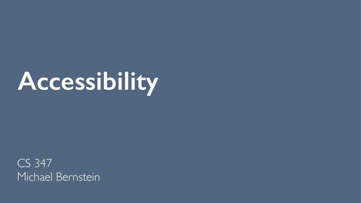accessibility