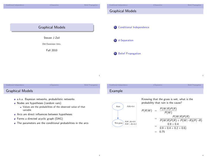 graphical models graphical models