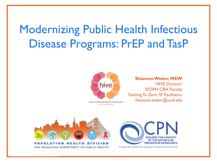 modernizing public health infectious
