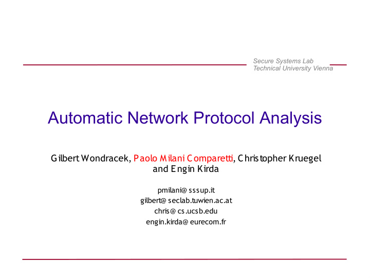 automatic network protocol analysis