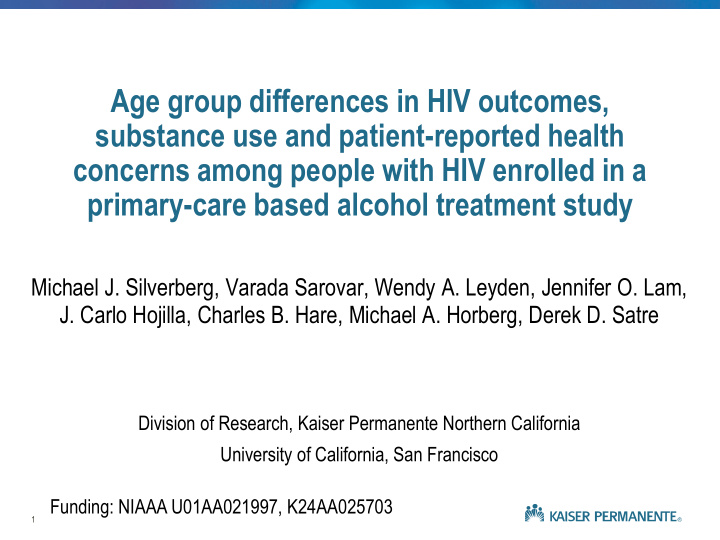 age group differences in hiv outcomes