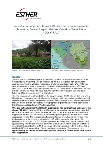 Introduction of point - of - care HIV viral load measurement in Macenta, Forest Region, Guinea -