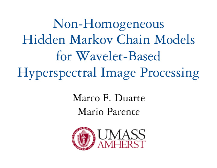 non homogeneous hidden markov chain models for wavelet