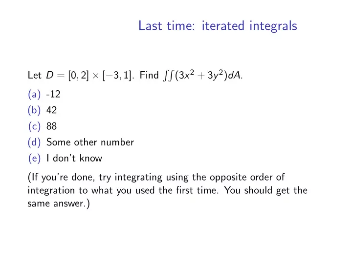 last time iterated integrals