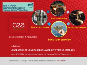 G EOLOGICAL REPOSITORY OF F RENCH HLW C IGO P ROJECT : T HE GEOLOGICAL STORAGE OF HLW DEVELOPED