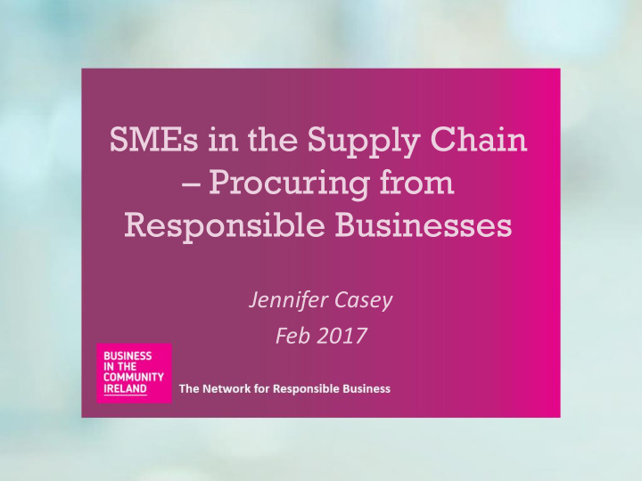 smes in the supply chain