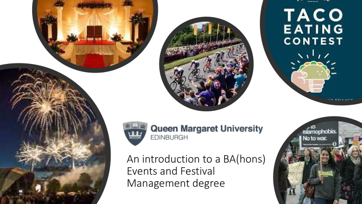 an introduction to a ba hons events and festival