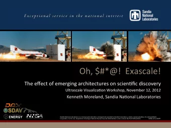 Oh,  $#*@!    Exascale!    The  effect  of  emerging  architectures  on