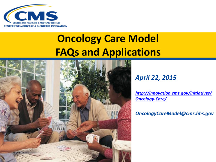 oncology care model faqs and applications