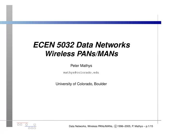 ecen 5032 data networks