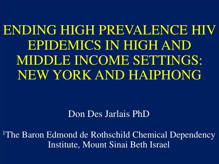 epidemics in high and