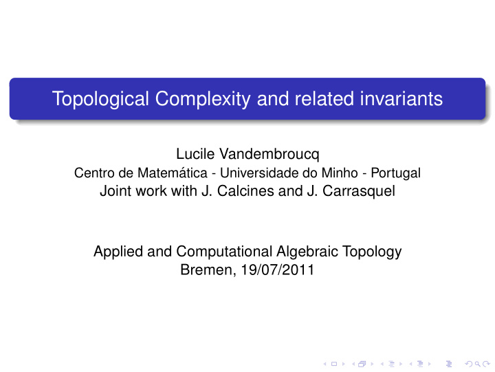 topological complexity and related invariants