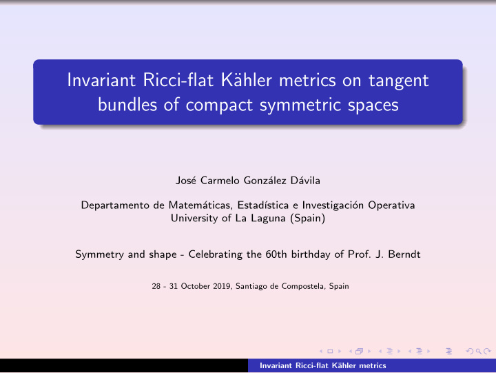 invariant ricci flat k ahler metrics on tangent bundles