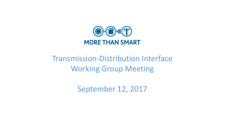 transmission distribution interface