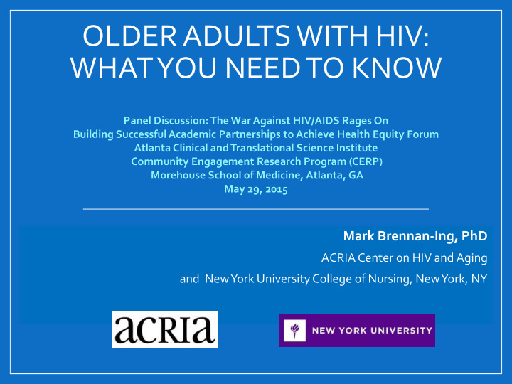 older adults with hiv
