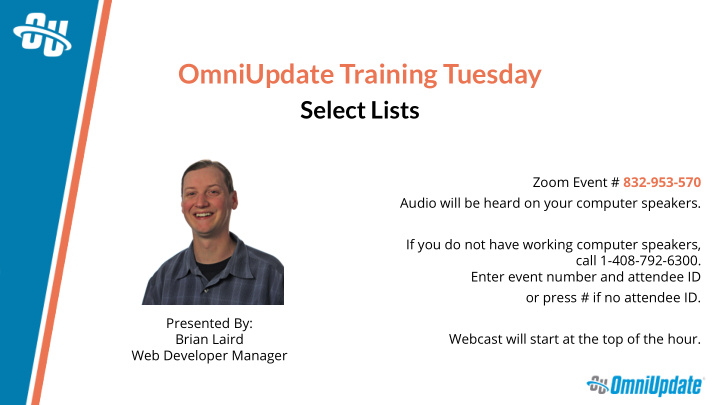 omniupdate training tuesday