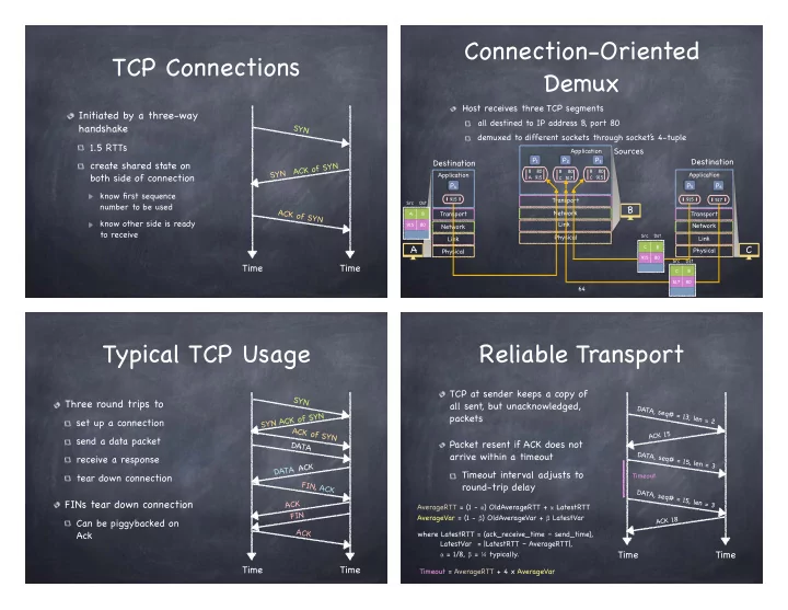 connection oriented tcp connections demux