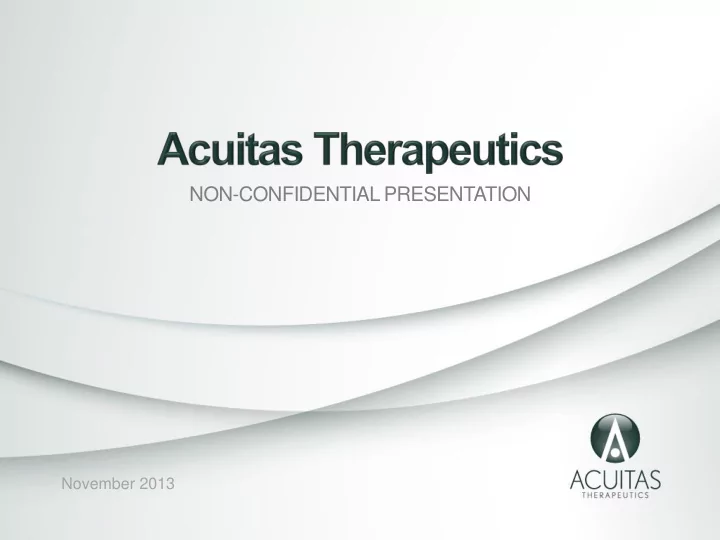non confidential presentation