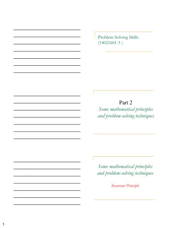 and problem-solving techniques  2  Some mathematical principles  and problem-solving techniques
