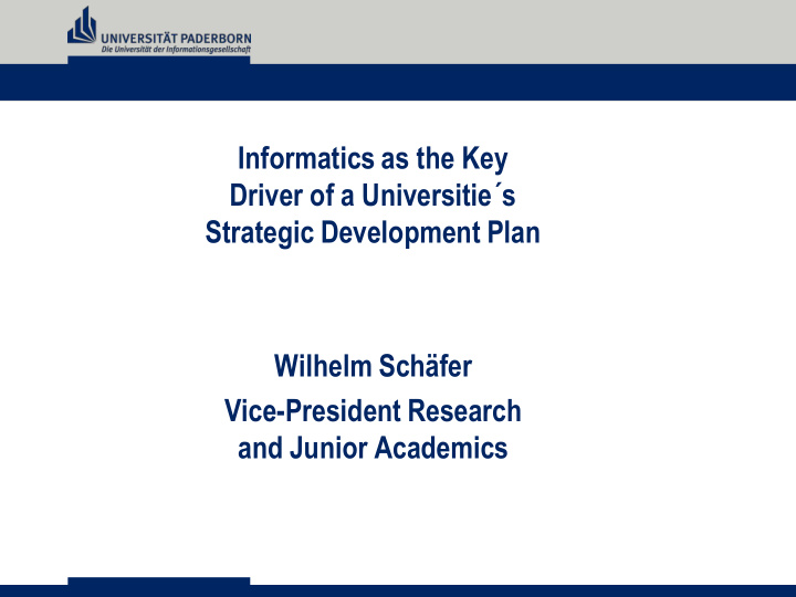 informatics as the key