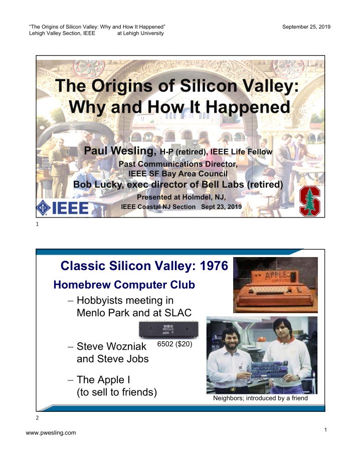 the origins of silicon valley why and how it happened