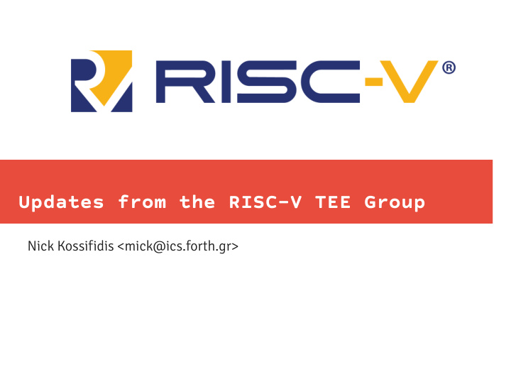 updates from the risc v tee group