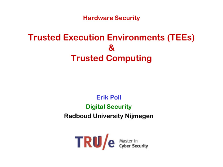 trusted computing erik poll digital security radboud