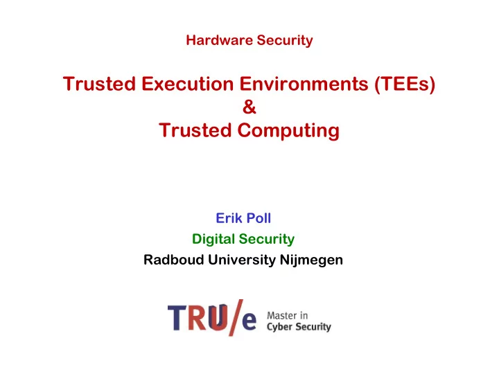 trusted computing erik poll digital security radboud