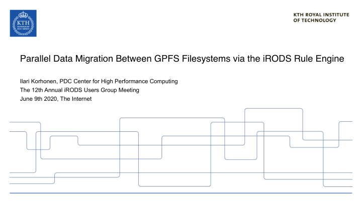 parallel data migration between gpfs filesystems via the