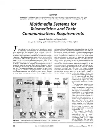 ABSTRACT zyxwvutsrqponmlkjihgfedcbaZYXWVUTSRQPONMLKJIHGFEDCBA Telemedicine is much more than just