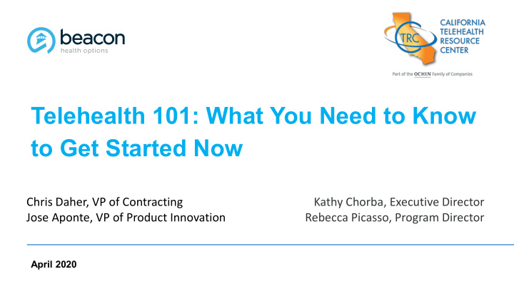 telehealth 101 what you need to know to get started now