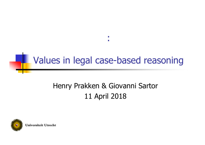 values in legal case based reasoning