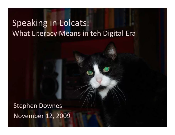 speaking in lolcats