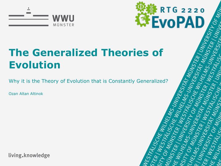 the generalized theories of evolution