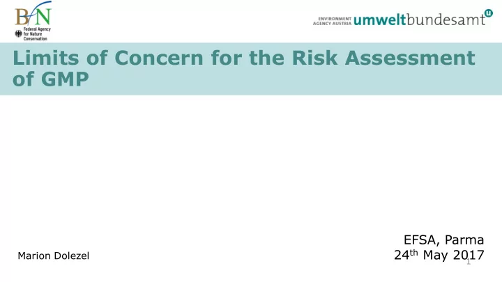 limits of concern for the risk assessment