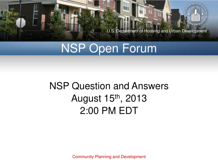 nsp open forum