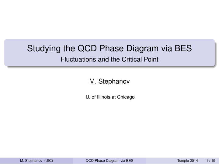 studying the qcd phase diagram via bes