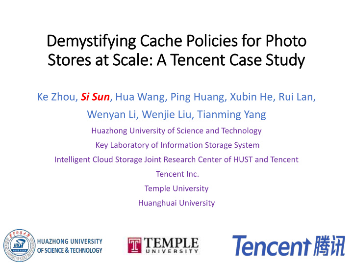 stores at t scale a tencent case stu tudy