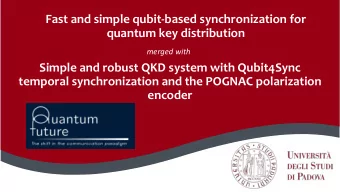 Fast and simple qubit-based synchronization for  quantum key distribution  merged with  Simple and