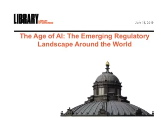 The Age of AI: The Emerging Regulatory  Landscape Around the World  Speakers  Tariq Ahmad  Jenny