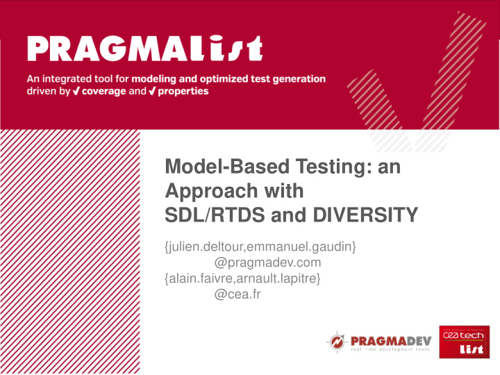 model based testing an approach with sdl rtds and