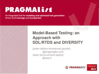 Model-Based Testing: an  Approach with  SDL/RTDS and DIVERSITY  {julien.deltour,emmanuel.gaudin}