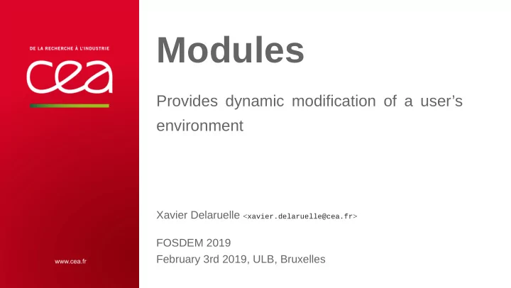 modules
