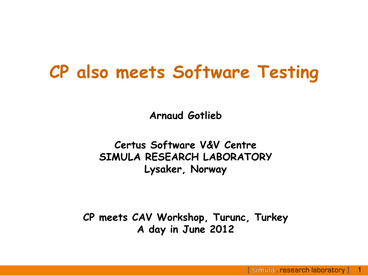 cp also meets software testing