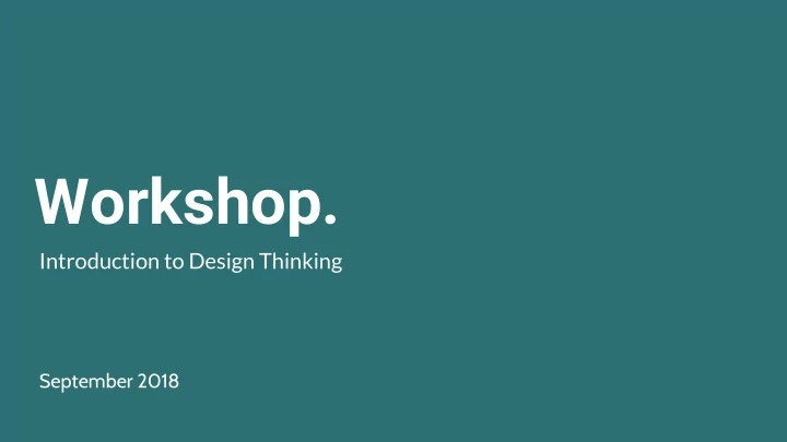 workshop