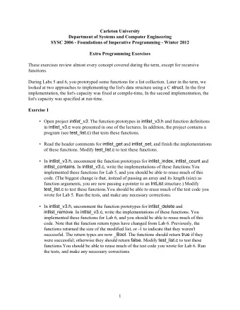 Carleton University  Department of Systems and Computer Engineering  SYSC 2006 - Foundations of
