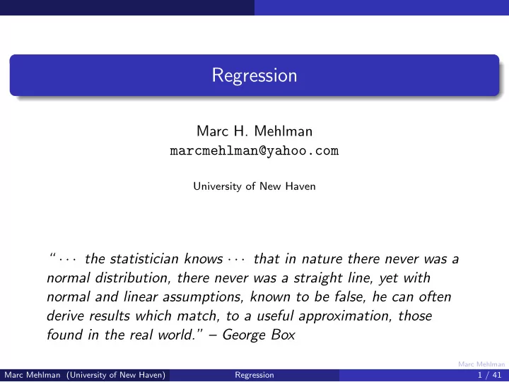 regression