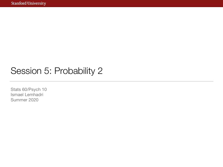 session 5 probability 2