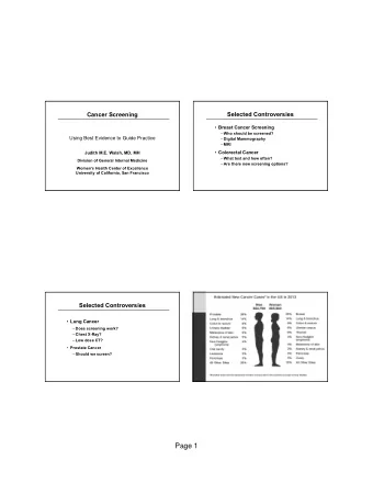 Page 1  USPSTF  USPSTF Grades  Grade  Evidence  Recommendation  Rigorous review of existing peer